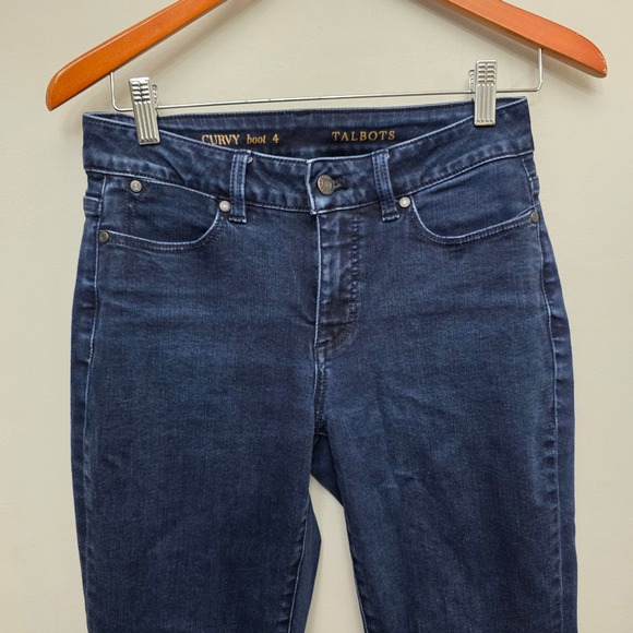 Talbots Curvy Bootcut Jeans Dark Wash Denim Womens Size 4 - Picture 2 of 9